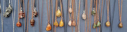 wired gemstone necklaces